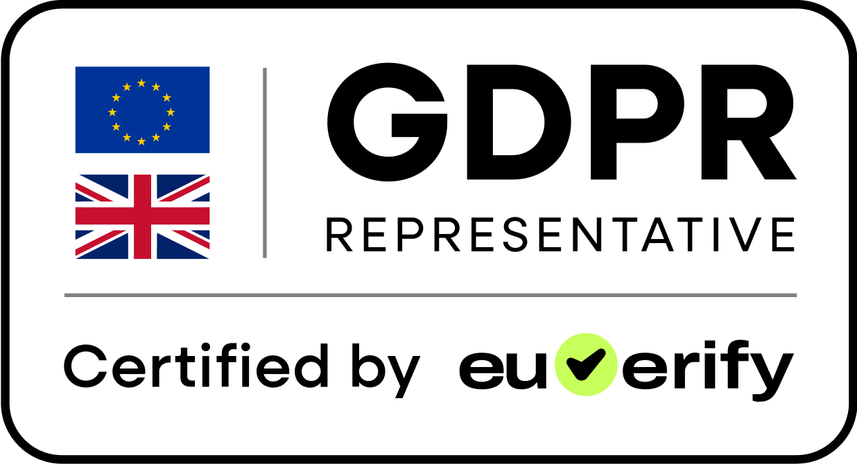 EU and UK GDPR Article 27 representative — appointment verified by Euverify